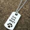 Fashion Silver Gold Necklace Jewellery Keyring Charms Chain Pendant Gifts Women Necklaces Pet Lover Dog Cat Footprint