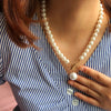 Simple Charming Pearls Strand Beads Neck Chain For Women Exquisite Sweet Choker Femme Wedding Party Dangle Drop Necklace