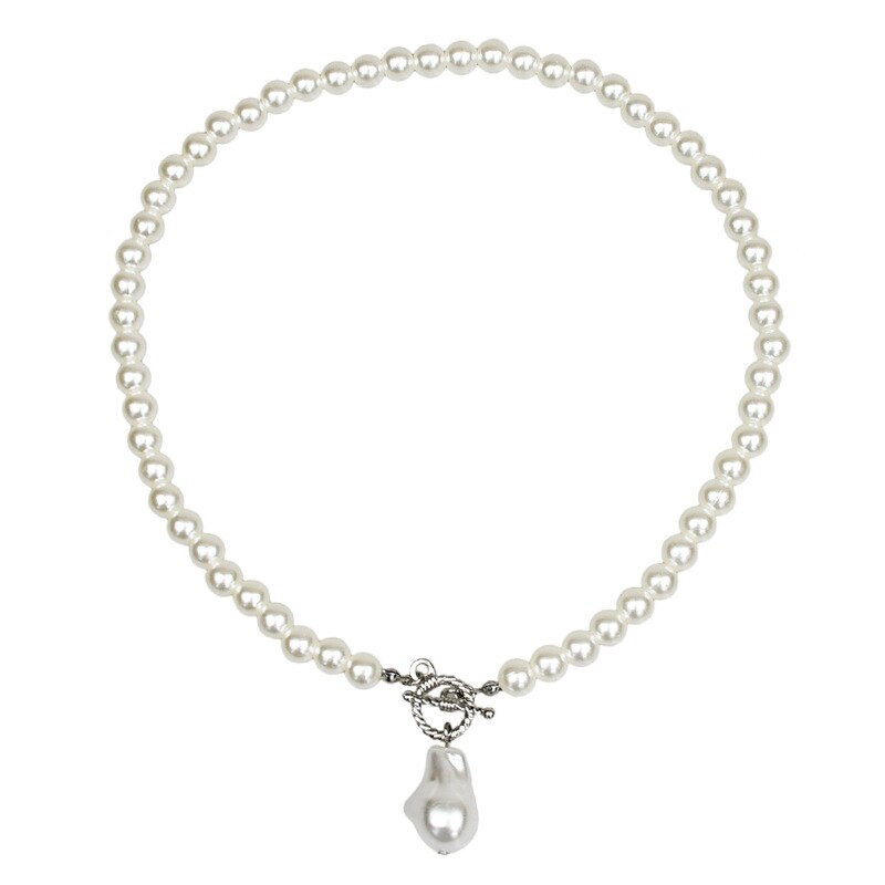 Simple Charming Pearls Strand Beads Neck Chain For Women Exquisite Sweet Choker Femme Wedding Party Dangle Drop Necklace