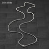 Stainless Steel Necklace Mens Silver Color High Quality Chain Box Chain Jewelry Gift