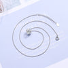 Zircon Square Pendants And Necklaces For Women 925 Stamp Silver Color Wedding Party Female Jewelry Gift