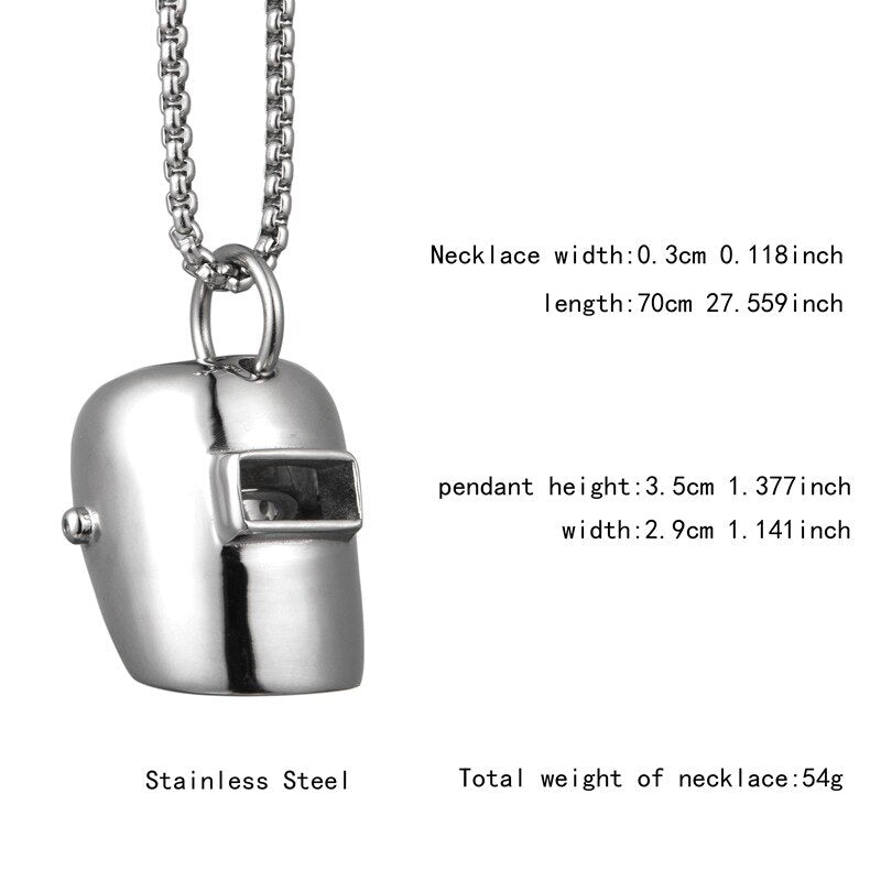 punk style mask men's pendant titanium steel hanging neck jewelry student hipster sale