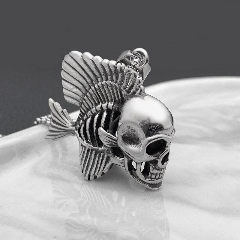 punk style mask men's pendant titanium steel hanging neck jewelry student hipster sale