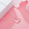 Fine 925 Stamped Silver elegant heart Pendant box chain Necklaces For Women noble party wedding Jewelry birthday gifts