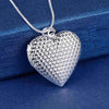 Fine  925 Stamped Silver Romantic Heart photo frame Pendant Necklace For Women party wedding Jewelry Couple gifts
