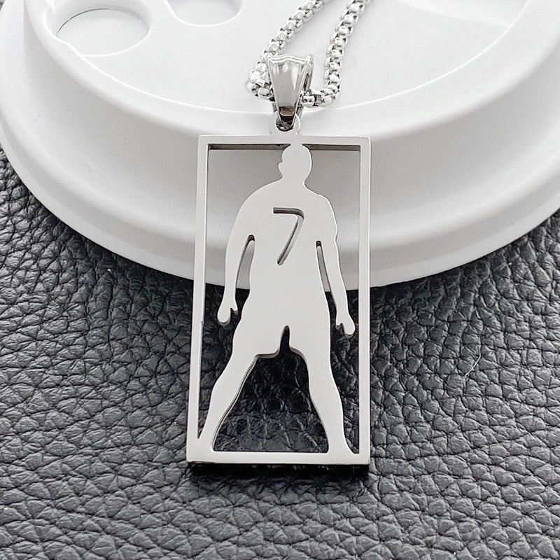 Football Soccer CR7 Cristiano Ronaldo Pendant Necklace Men Boy Children Fans Gift Necklaces Sporty Style Association Jewelry