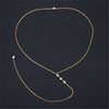 Back Drop Chain Necklaces For Women Elegant Long Crystal Wedding Accessories Backless Chain Beach Jewelry