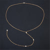 Back Drop Chain Necklaces For Women Elegant Long Crystal Wedding Accessories Backless Chain Beach Jewelry