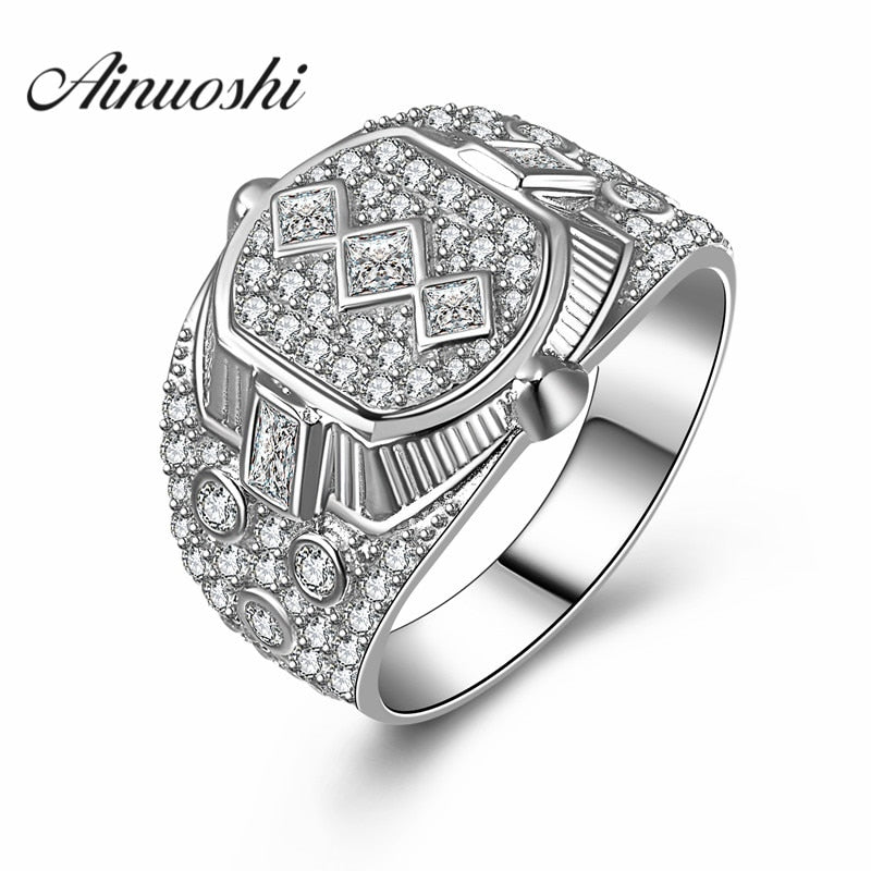 Genuine 925 Fine Jewelry Engagement Men Rings Luxury Quality Charms Co Designer Micro Inl Sterling Silver Engagement Rings