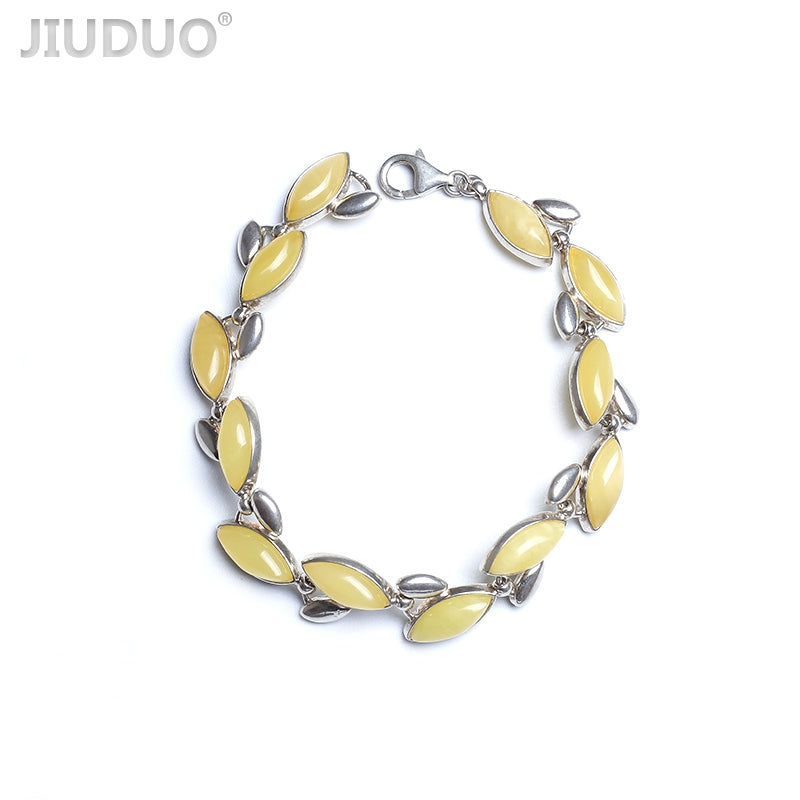 Genuine Pure natural Baltic amber beeswax female Bracelets Shipping 925 silver inl support re-inspection attached certificate