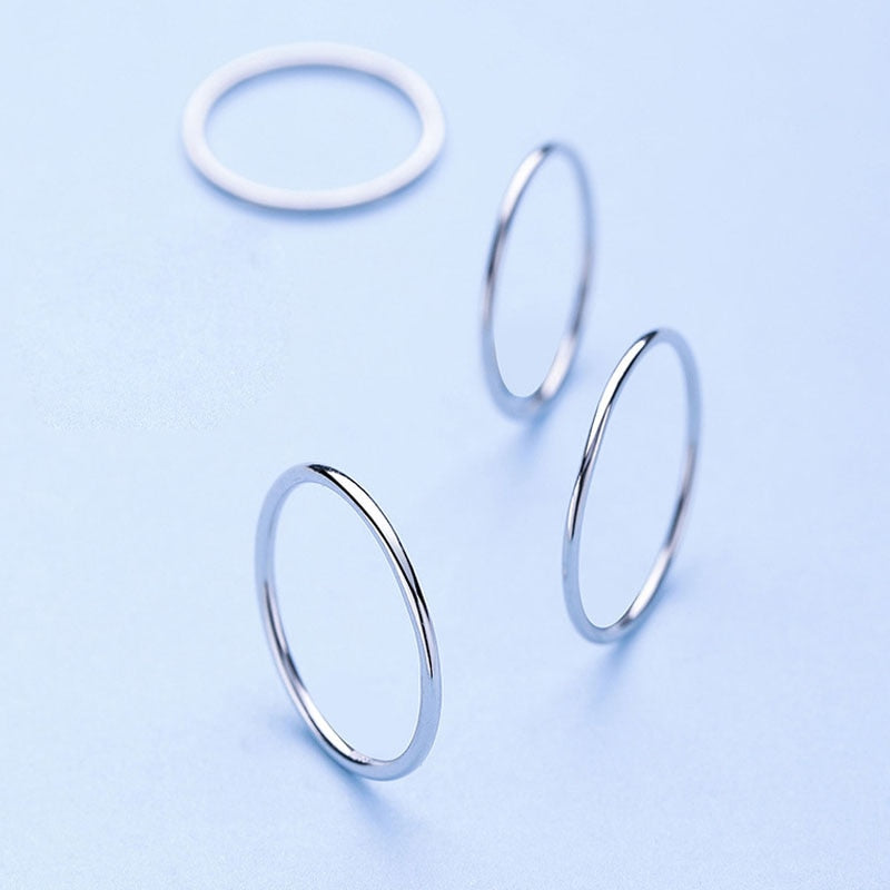 Genuine Real Pure Solid 925 Sterling Silver Rings for Women Jewelry Gold Blank Round Female Finger Ring Party Bague China Size