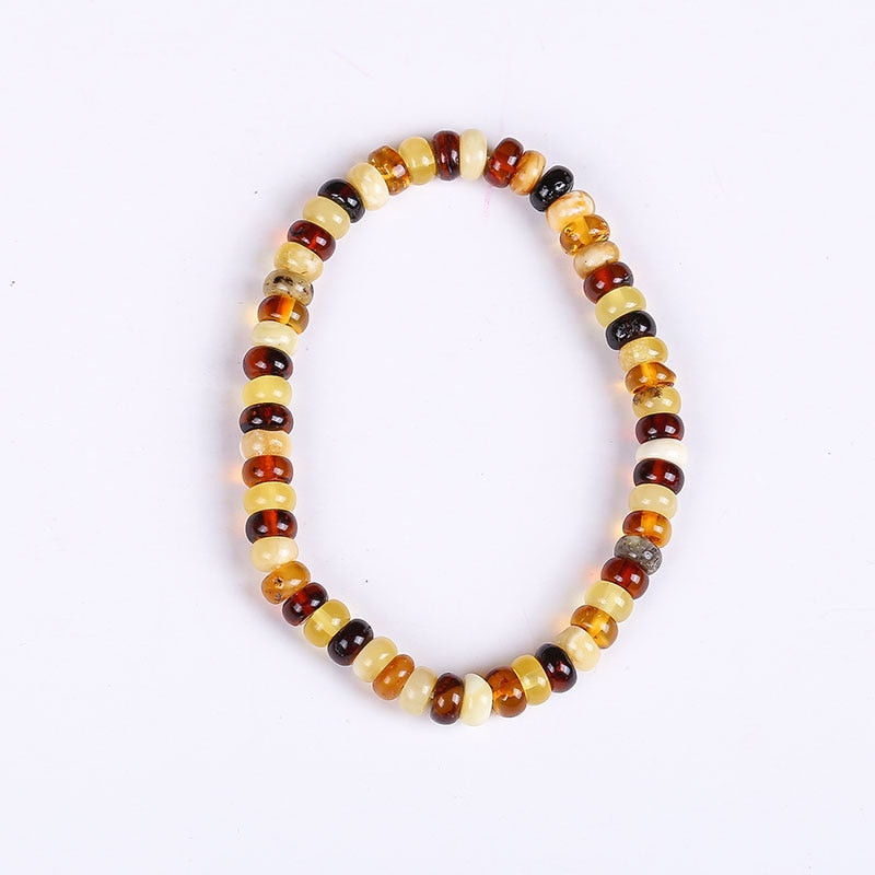 Genuine Sterling Silver National Flower DIY Mosaic Natural Amber Beeswax Tassou High - end Women 's Silver Handle Bracelet