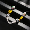 Geometric Beads Hip Hop Necklaces Jewelry For Women Pearl Smiley Skull Rope Adjustable Choker Necklace Punk Harajuku New
