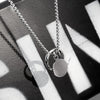 Geometric Circle Dual-Purpose Titanium Steel Necklace 2021Temperament Men and Women Hip-hop Punk Style Pendant Does