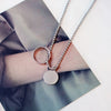 Geometric Circle Dual-Purpose Titanium Steel Necklace 2021Temperament Men and Women Hip-hop Punk Style Pendant Does
