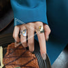 Geometry Slytherin Woman Rings Engagement Adjustable Boho Ring  Quality Jewelry Gift  GaaBou Jewellery