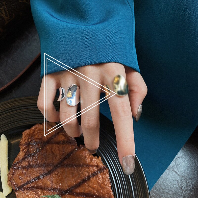 Geometry Slytherin Woman Rings Engagement Adjustable Boho Ring  Quality Jewelry Gift  GaaBou Jewellery