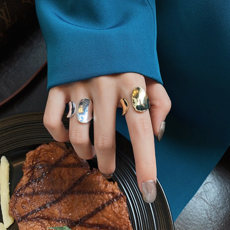 Geometry Slytherin Woman Rings Engagement Adjustable Boho Ring  Quality Jewelry Gift  GaaBou Jewellery