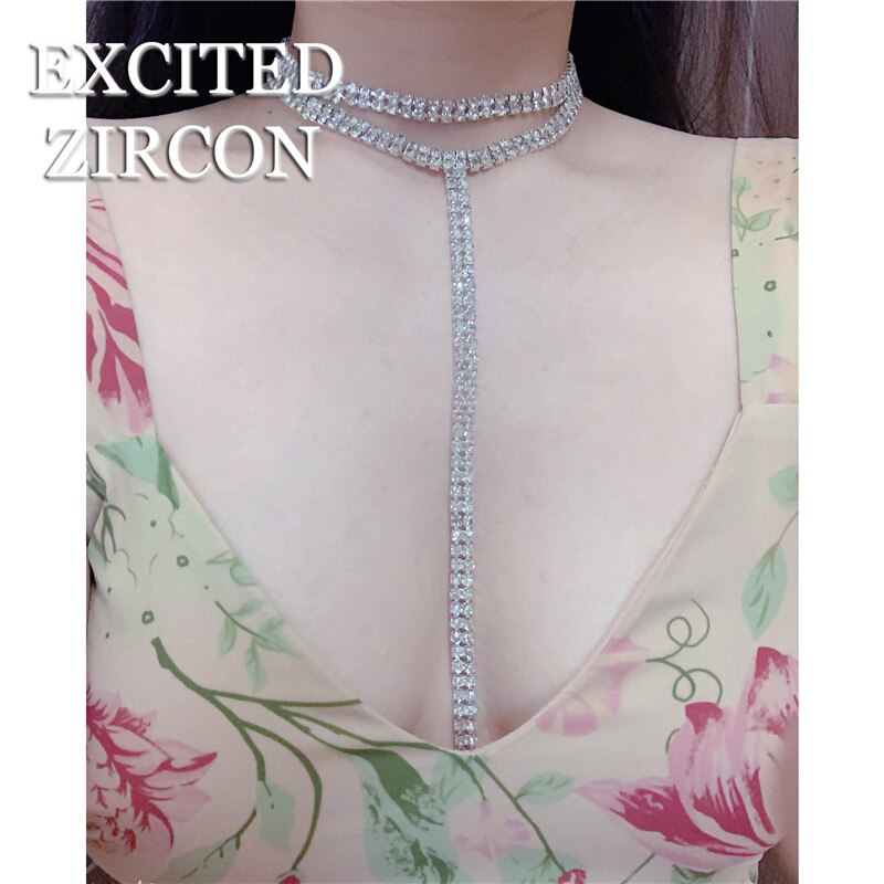  Sexy Rhinestone Body Chain with Multilayered Long Choker  Necklaces Rhinestone Jewelry Necklace Chains Crystal Body Chain for Women  Girl Party Body Jewelry : Clothing, Shoes & Jewelry