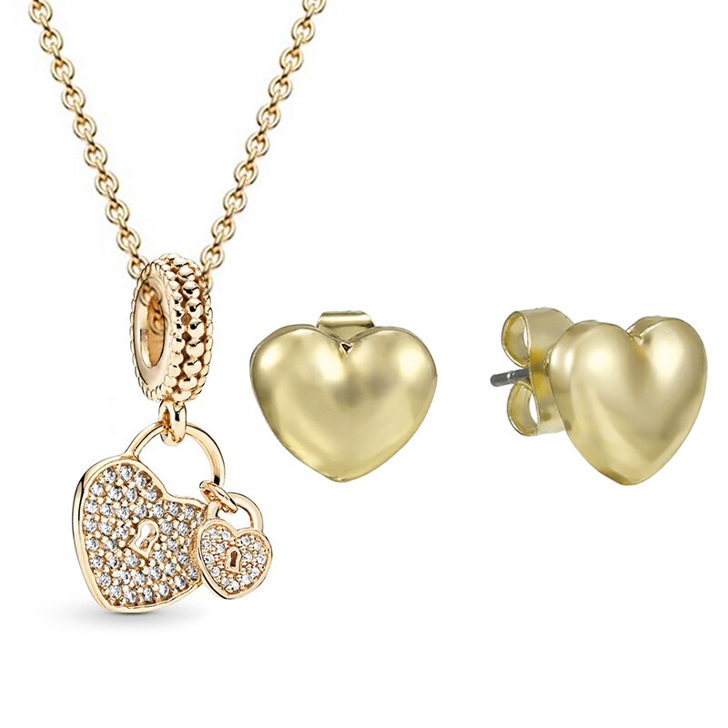Gold Color Crystal Jewelry Sets NE+EA 20 Styles Fine Earrings Necklace Jewelry Set For Women Wedding Jewelry Dropshippig