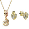 Gold Color Crystal Jewelry Sets NE+EA 20 Styles Fine Earrings Necklace Jewelry Set For Women Wedding Jewelry Dropshippig