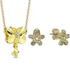 Gold Color Crystal Jewelry Sets NE+EA 20 Styles Fine Earrings Necklace Jewelry Set For Women Wedding Jewelry Dropshippig