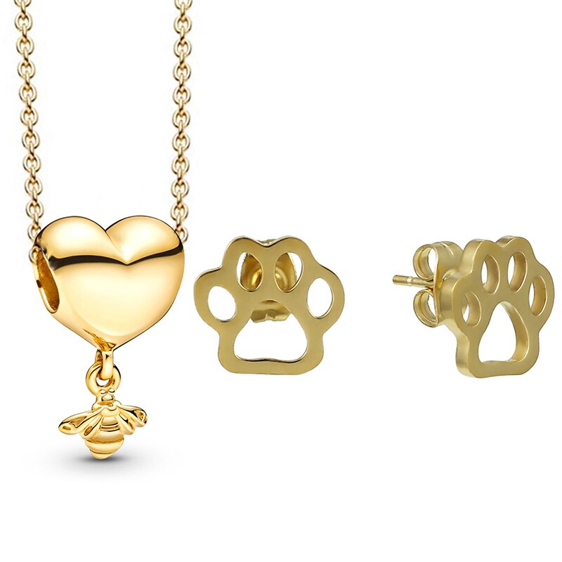 Gold Color Crystal Jewelry Sets NE+EA 20 Styles Fine Earrings Necklace Jewelry Set For Women Wedding Jewelry Dropshippig