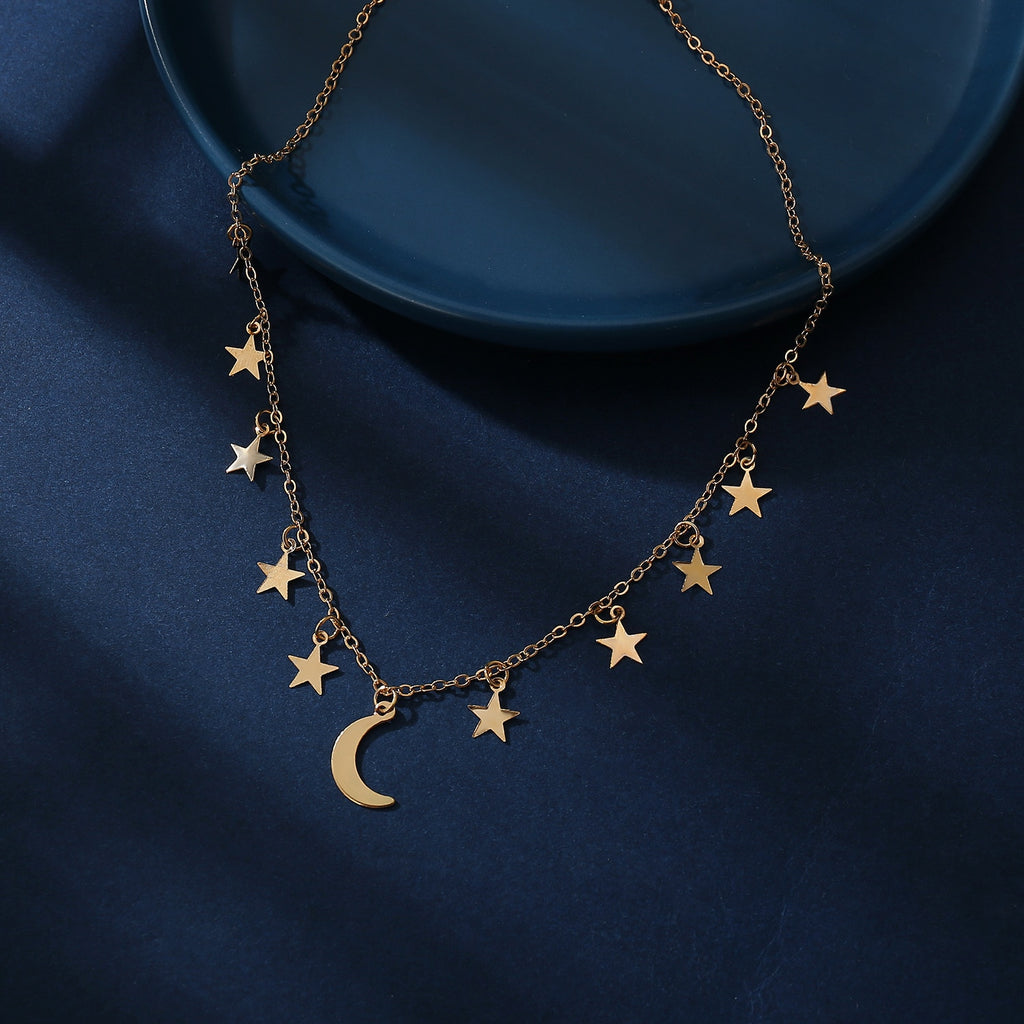 Gold Star Choker Necklace Outer Banks Sarah Cameron Necklace Chain Dainty Necklace Summer Beach Streetwear Jewelry Birthday Gift