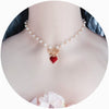 Gorgeous Vintage Rococo Style Wedding Lolita Princess Multilayer Pearl Lace Gem Necklace Collarbone Chain Necklet