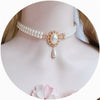 Gorgeous Vintage Rococo Style Wedding Lolita Princess Multilayer Pearl Lace Gem Necklace Collarbone Chain Necklet