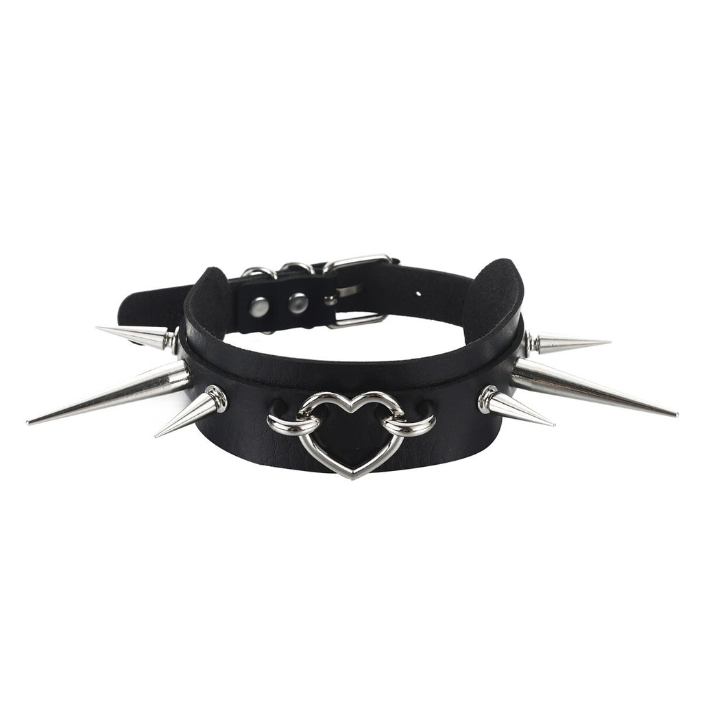 ADEMISHIA Punk Gothic Spiked Choker Necklace For Women, Adjustable
