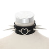 Goth Spiked Choker Collar  Black Pu Leather Gothic Necklace Woman Punk Studded Chocker Emo Cosplay Jewelry