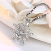 Women's Snowflake Leaf Pendants And Necklaces 925 Stamp Silver Color Wedding Jewelry For Women 2022  GaaBou