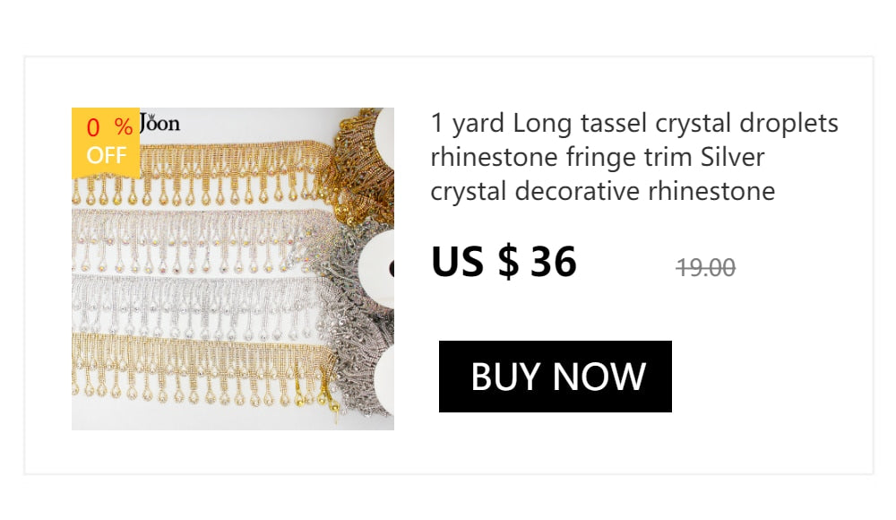 1 yard Long tassel crystal rhinestone fringe trim Silver crystal decorative metal chain clothing accessories ML074