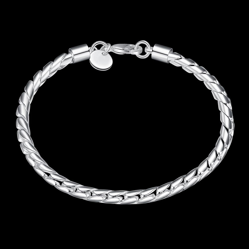 korean 4MM Twisted rope chain 925 sterling silver Bracelets for men's woman jewelry wedding accessories party gifts