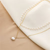 2022 Multi Layered Pearl Pendant Necklace Collar Choker Statement Necklace Women Wedding Party Jewelry Sweater Chain