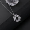 925 Stamped Silver fine Flowers leaves Pendant Necklace for Women Christmas Gifts Party wedding Jewelry