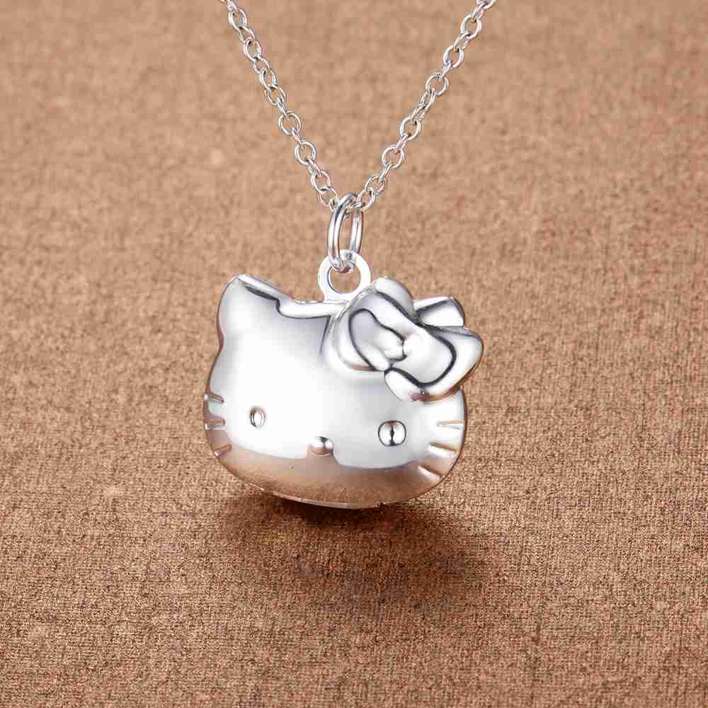 925 Stamped Silver fine lovely cat Pendant Necklace for Women Christmas gifts Party Wedding Jewelry