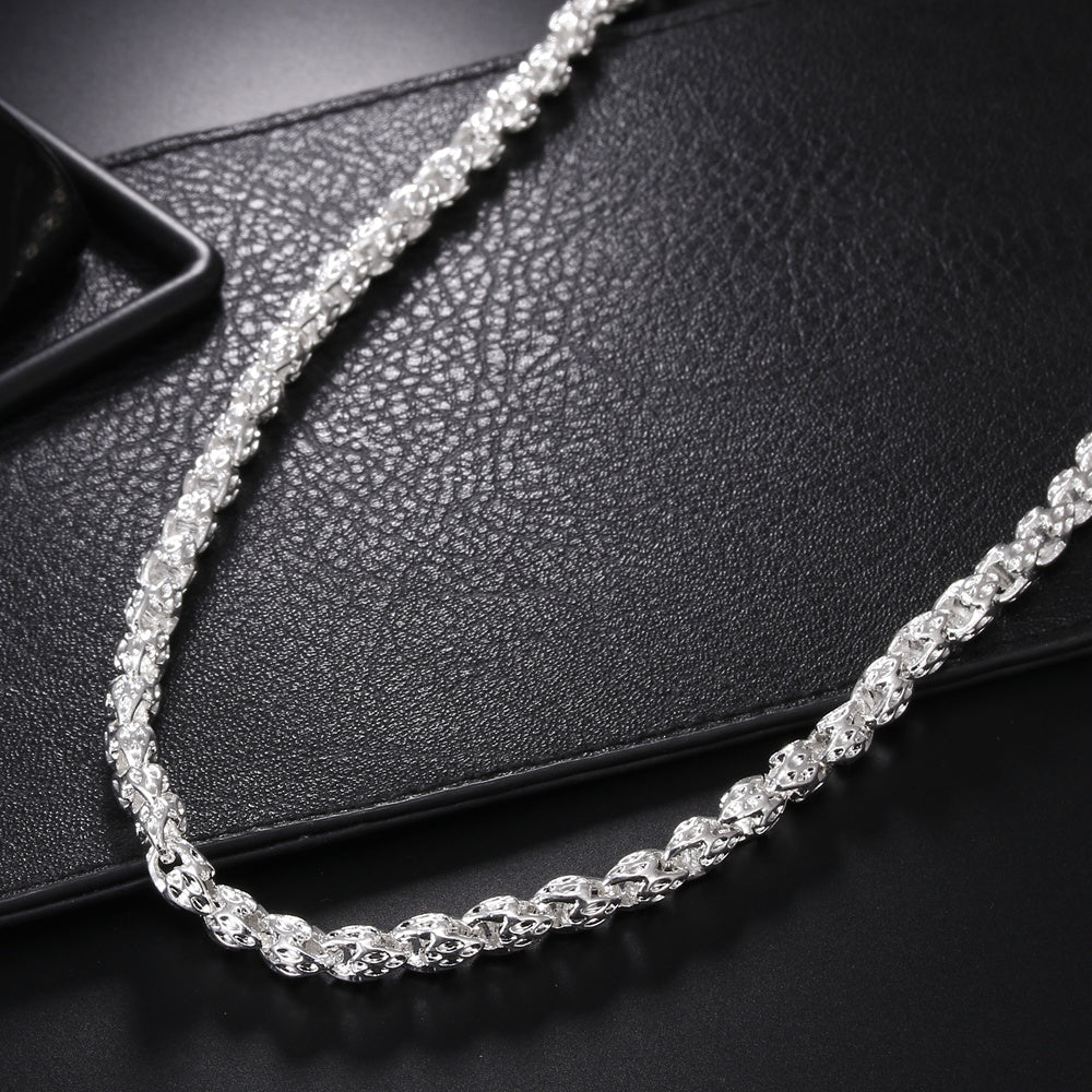 925 Stamped Silver 5MM Faucet Chain 20-24Inch Necklace For Woman Man Wedding party Jewelry noble Christmas gifts