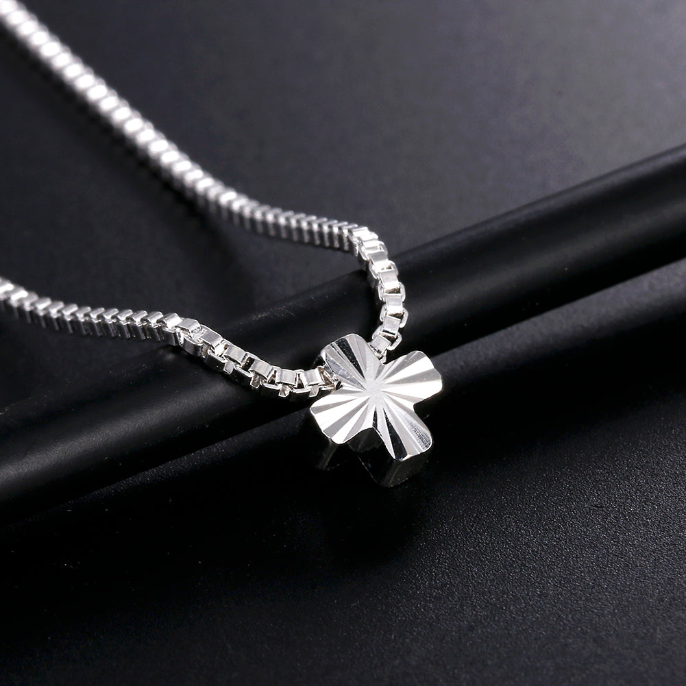 925 Stamped Silver fine classic cross Pendant Necklace For Women men party wedding brands Jewelry Christmas Gifts