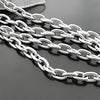 (16551-G)1 Meter Width 4.5MM 6MM 7MM Stainless Steel Color Iron Round Oval Shape Link Chains  Connect Chains