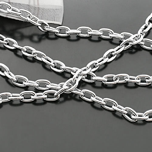 (16551-G)1 Meter Width 4.5MM 6MM 7MM Stainless Steel Color Iron Round Oval Shape Link Chains  Connect Chains