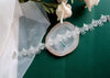 HUANZHI 2021 Sweet  Wavy Flower White Lace Imitation Pearl Pendant Clavicle Chain Choker Necklace for Women Wedding Jewelry