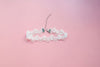 HUANZHI 2021 Sweet  Wavy Flower White Lace Imitation Pearl Pendant Clavicle Chain Choker Necklace for Women Wedding Jewelry