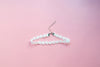 HUANZHI 2021 Sweet  Wavy Flower White Lace Imitation Pearl Pendant Clavicle Chain Choker Necklace for Women Wedding Jewelry