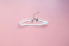 HUANZHI 2021 Sweet  Wavy Flower White Lace Imitation Pearl Pendant Clavicle Chain Choker Necklace for Women Wedding Jewelry