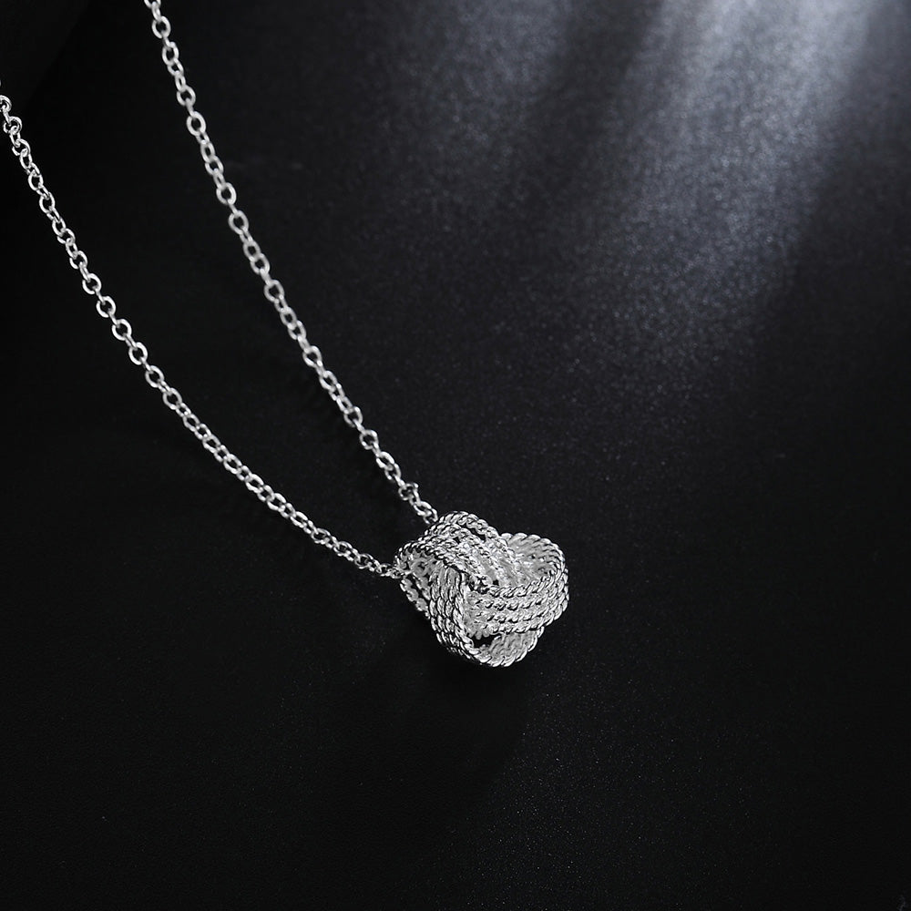 trending products 925 Stamped Silver charms Weave Ball Pendant Necklace For women party wedding Gifts noble Jewelry