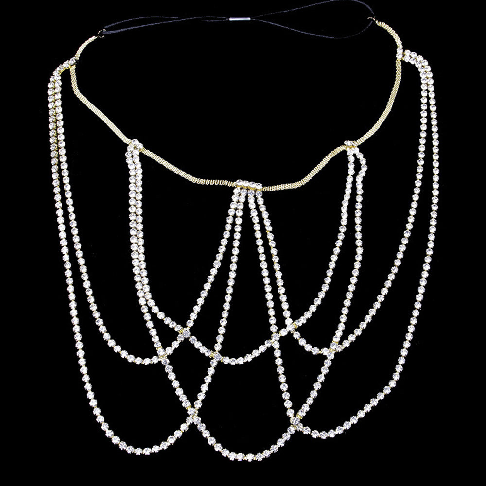 1 Pcs Sexy Glitter Rhinestone Thigh Chain Multi-layer Metal Chain Women Personality Leg Chain Party