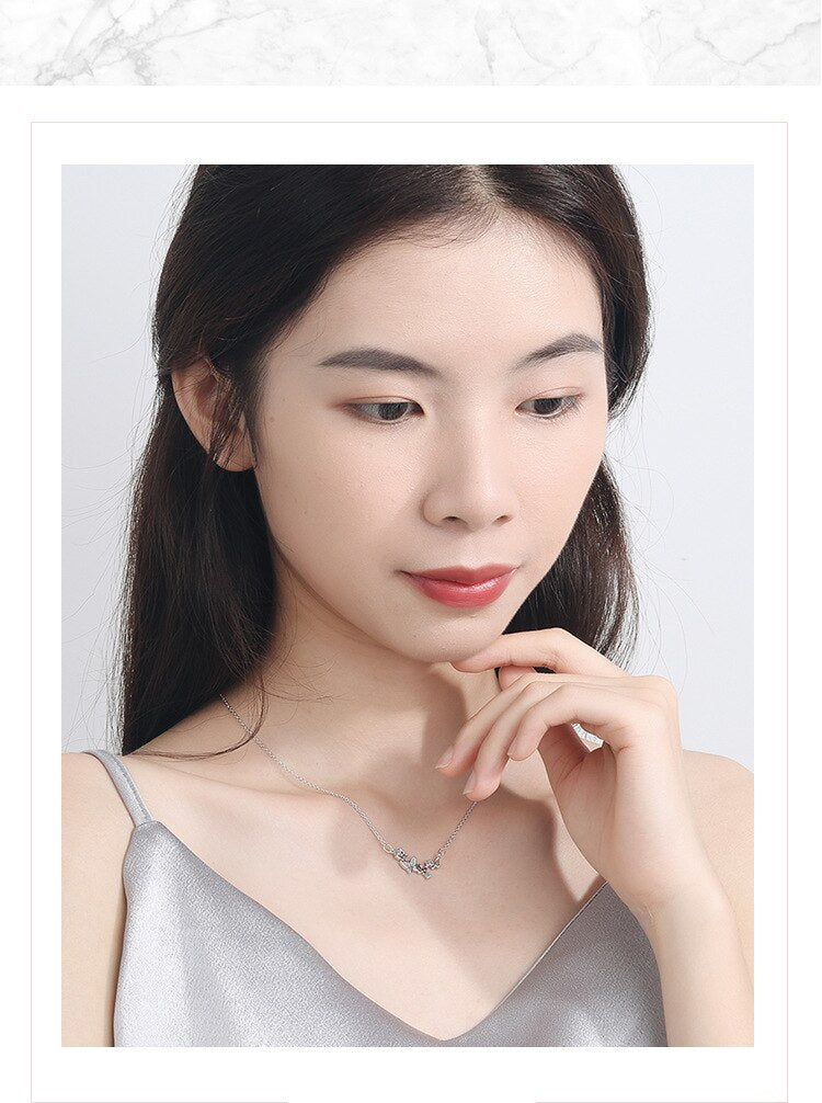 Female 925 Sterling Silver Butterflies Pendants And Necklaces For Women Wedding  Jewelry  GaaBou