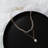 2022 Multi Layered Pearl Pendant Necklace Collar Choker Statement Necklace Women Wedding Party Jewelry Sweater Chain